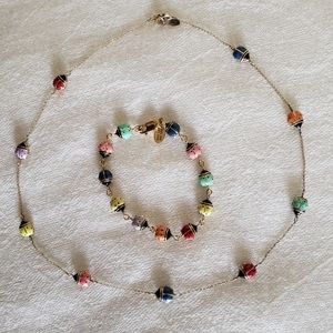 Ladybug Necklace and Bracelet